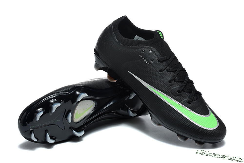 Nike Air Zoom Mercurial Varpor 17 Elite FG Firm Ground Soccer Cleats - Black/Electric Green/Metallic Silver 4
