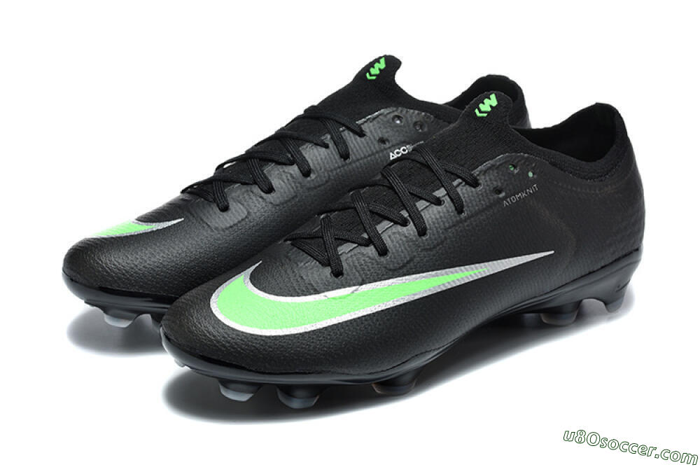 Nike Air Zoom Mercurial Varpor 17 Elite FG Firm Ground Soccer Cleats - Black/Electric Green/Metallic Silver 5