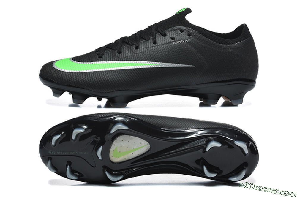 Nike Air Zoom Mercurial Varpor 17 Elite FG Firm Ground Soccer Cleats - Black/Electric Green/Metallic Silver 0
