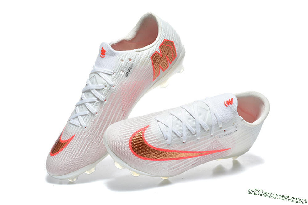 Nike Air Zoom Mercurial Superfly 11 FG Firm Ground Soccer Cleats - White/Bright Red/Light Gray 6