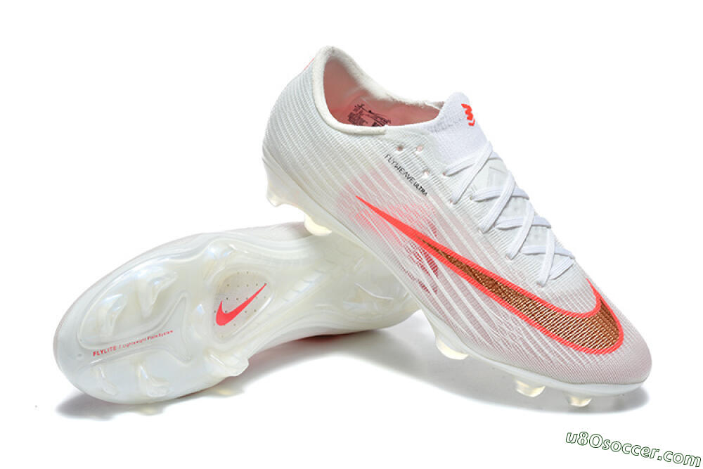 Nike Air Zoom Mercurial Superfly 11 FG Firm Ground Soccer Cleats - White/Bright Red/Light Gray 4