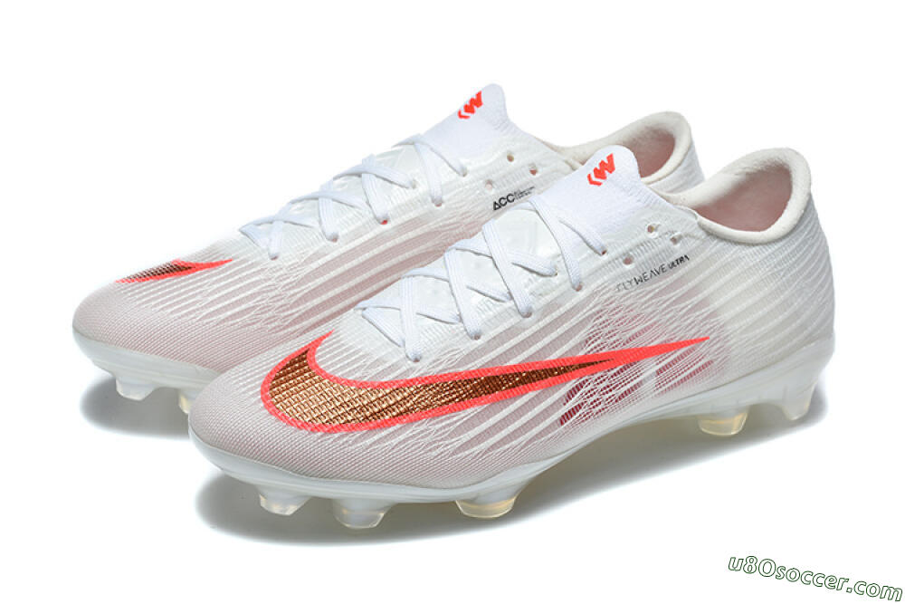 Nike Air Zoom Mercurial Superfly 11 FG Firm Ground Soccer Cleats - White/Bright Red/Light Gray 5