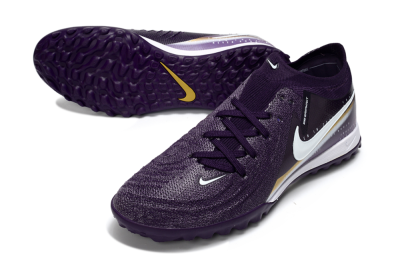 Nike Phantom GX 2 Elite TF Artificial Turf Soccer Shoes - Purple/Deep Violet/Metallic Gold