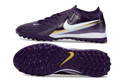 Nike Phantom GX 2 Elite TF Artificial Turf Soccer Shoes - Purple/Deep Violet/Metallic Gold