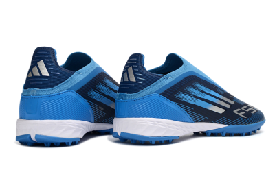 Adidas F50 Elite Laceless TF Artificial Turf Soccer Shoes - Blue/Sky Blue/Navy Blue