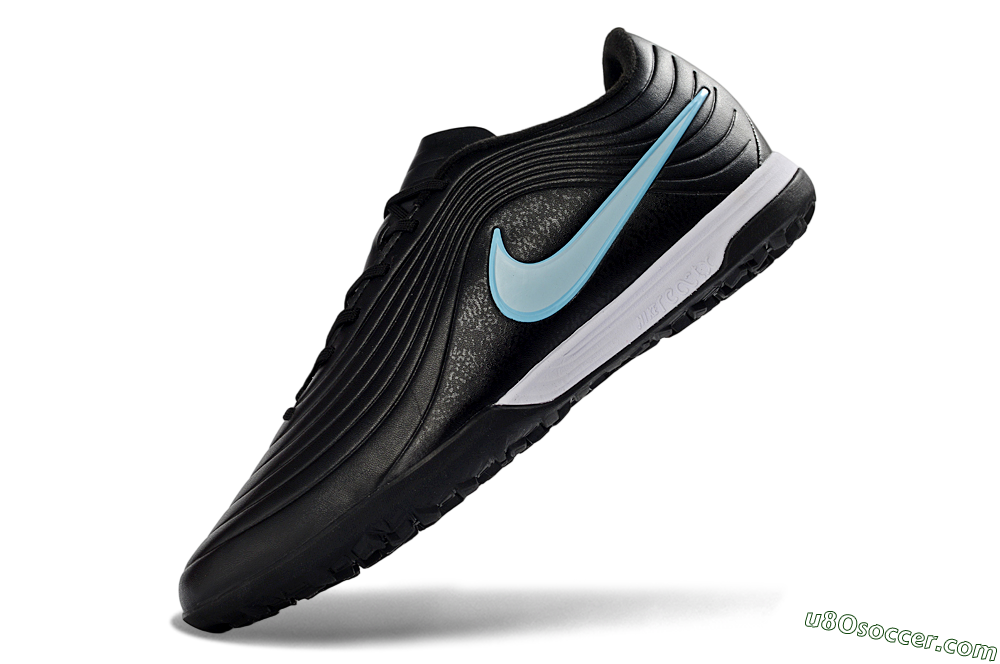 Nike Tiempo Legend 11 Elite TF Artificial Turf Soccer Shoes - Black/Ice Blue/White 6