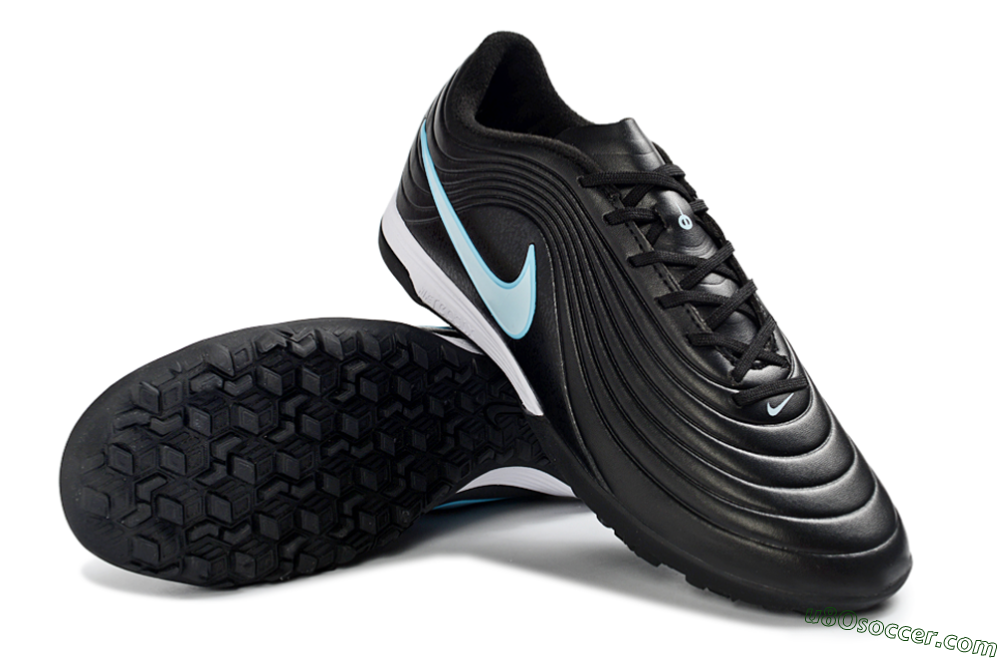 Nike Tiempo Legend 11 Elite TF Artificial Turf Soccer Shoes - Black/Ice Blue/White 4