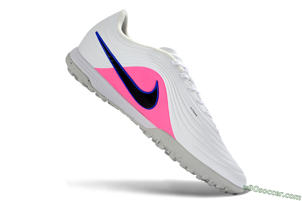 Nike Tiempo Legend 11 Elite TF Artificial Turf Soccer Shoes - White/Electric Blue/Fuchsia Pink 5