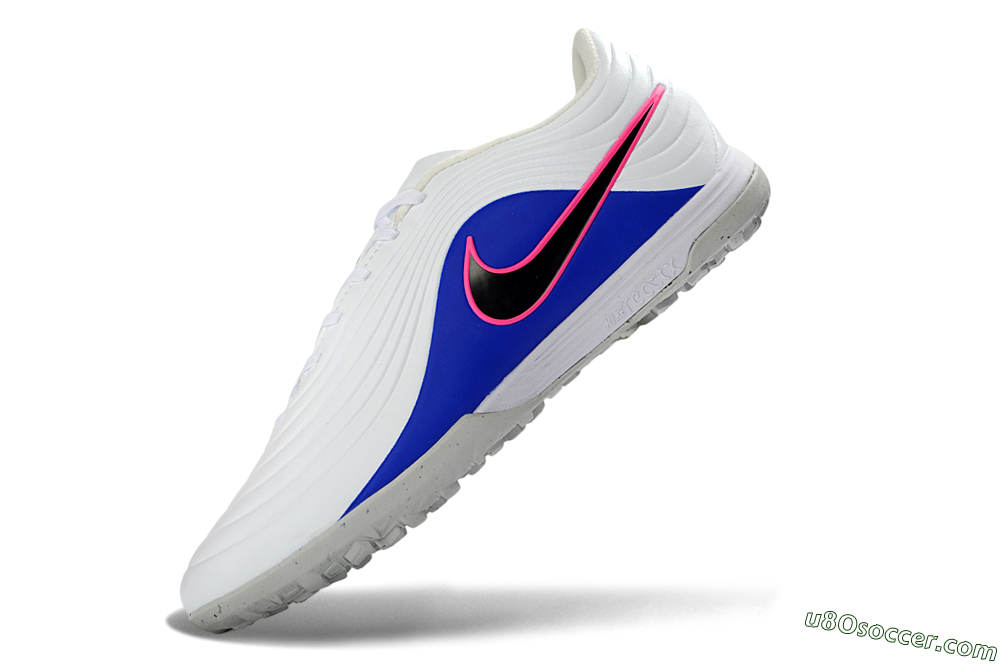 Nike Tiempo Legend 11 Elite TF Artificial Turf Soccer Shoes - White/Electric Blue/Fuchsia Pink 6
