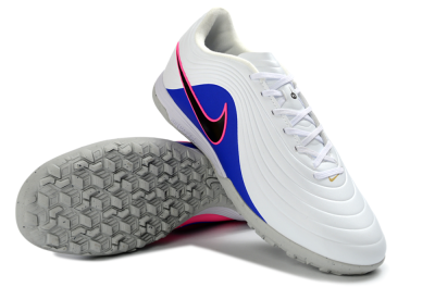 Nike Tiempo Legend 11 Elite TF Artificial Turf Soccer Shoes - White/Electric Blue/Fuchsia Pink