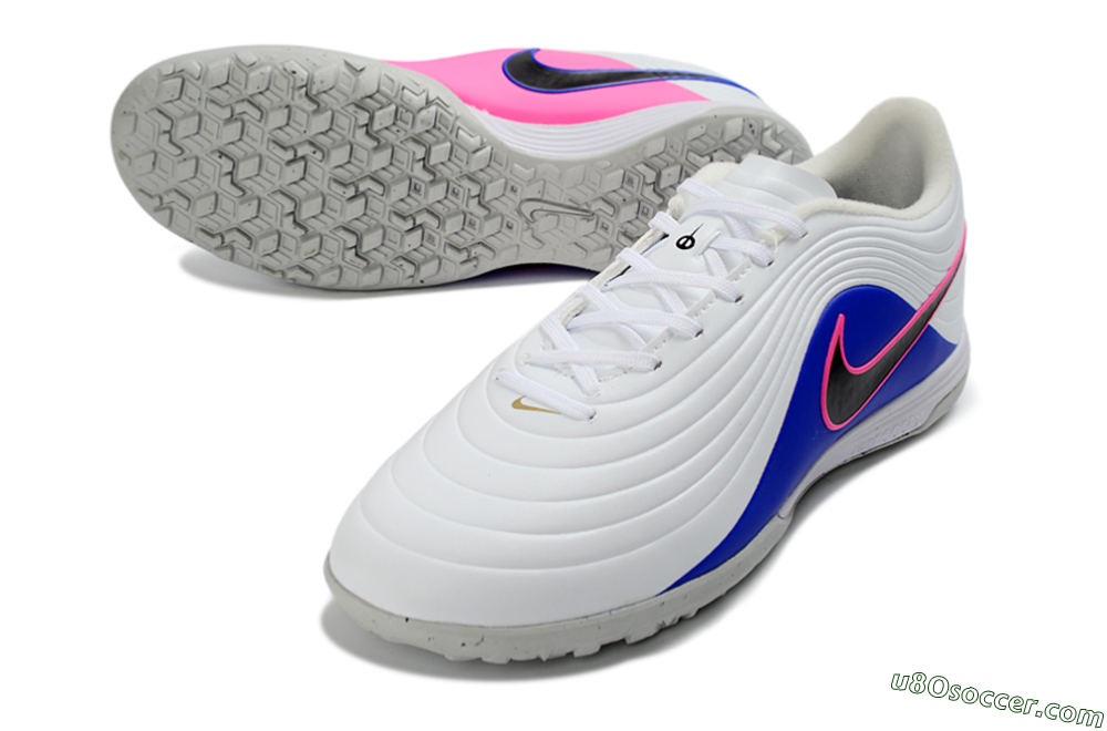 Nike Tiempo Legend 11 Elite TF Artificial Turf Soccer Shoes - White/Electric Blue/Fuchsia Pink 3