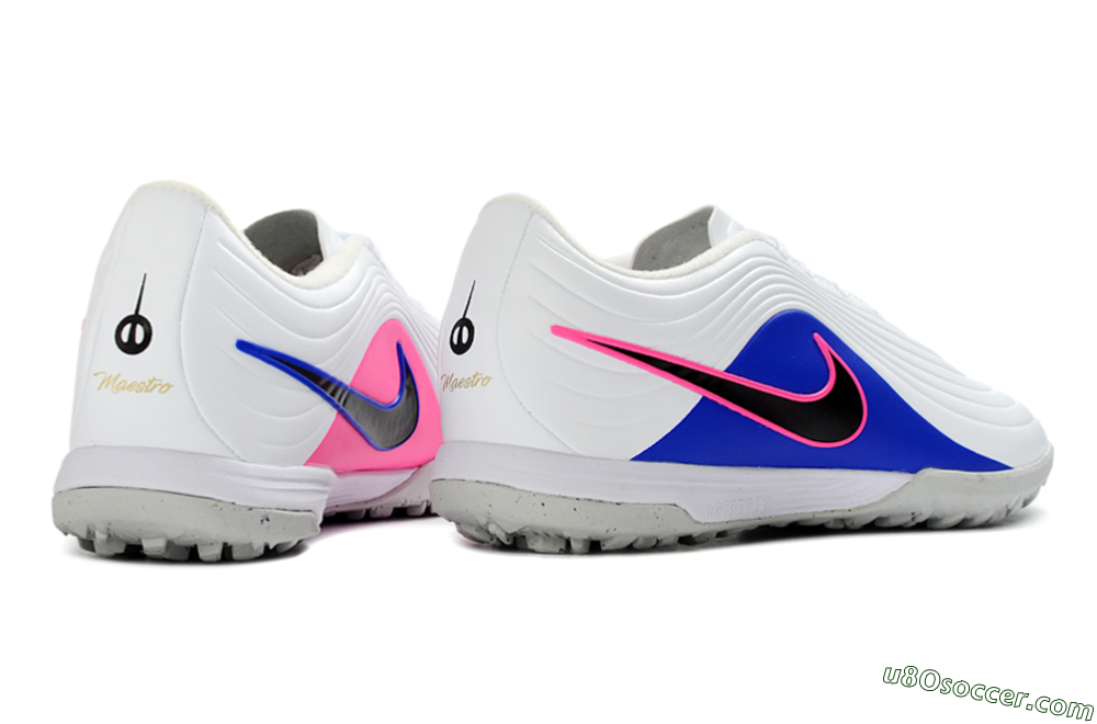 Nike Tiempo Legend 11 Elite TF Artificial Turf Soccer Shoes - White/Electric Blue/Fuchsia Pink 7