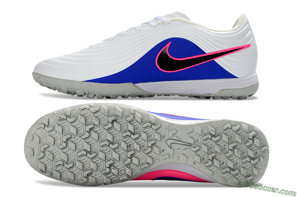 Nike Tiempo Legend 11 Elite TF Artificial Turf Soccer Shoes - White/Electric Blue/Fuchsia Pink 0