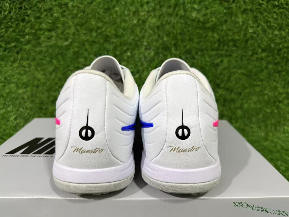 Nike Tiempo Legend 11 Elite TF Artificial Turf Soccer Shoes - White/Electric Blue/Fuchsia Pink