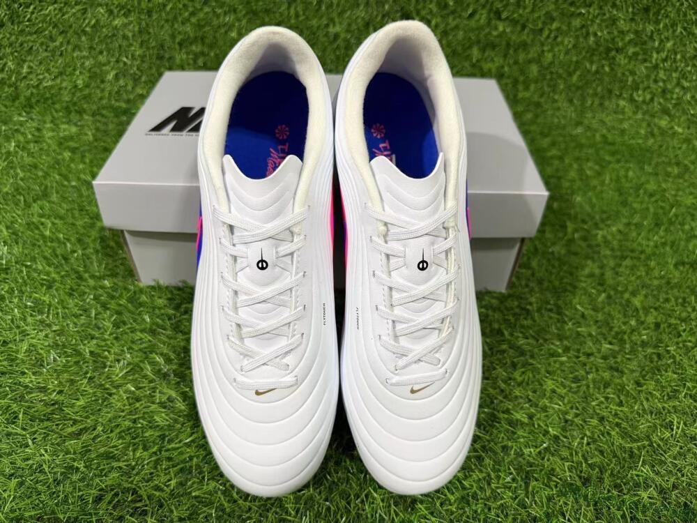Nike Tiempo Legend 11 Elite TF Artificial Turf Soccer Shoes - White/Electric Blue/Fuchsia Pink