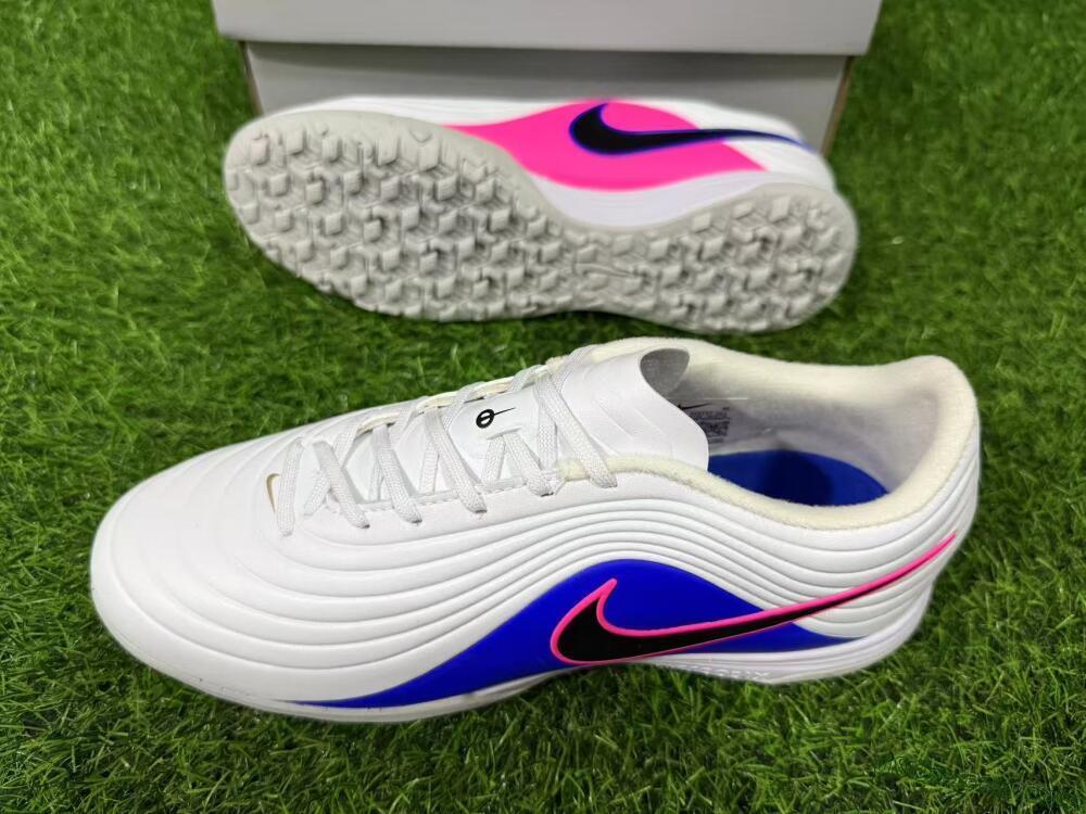 Nike Tiempo Legend 11 Elite TF Artificial Turf Soccer Shoes - White/Electric Blue/Fuchsia Pink