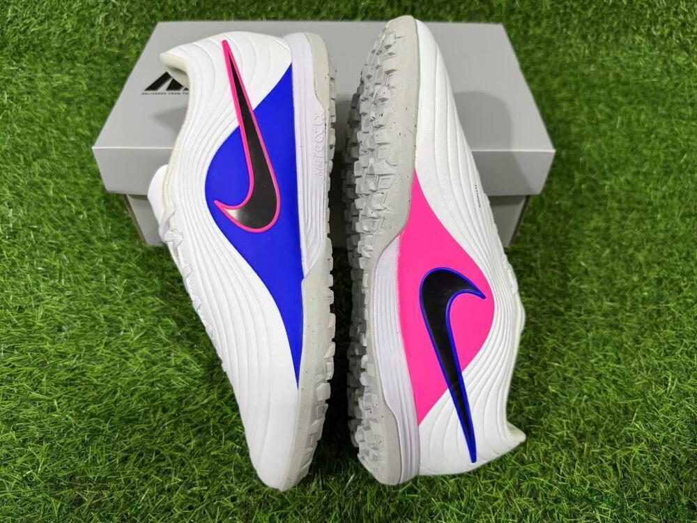 Nike Tiempo Legend 11 Elite TF Artificial Turf Soccer Shoes - White/Electric Blue/Fuchsia Pink