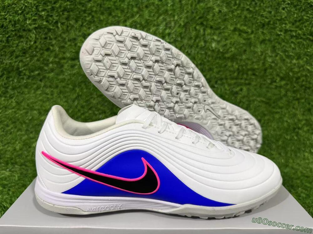 Nike Tiempo Legend 11 Elite TF Artificial Turf Soccer Shoes - White/Electric Blue/Fuchsia Pink
