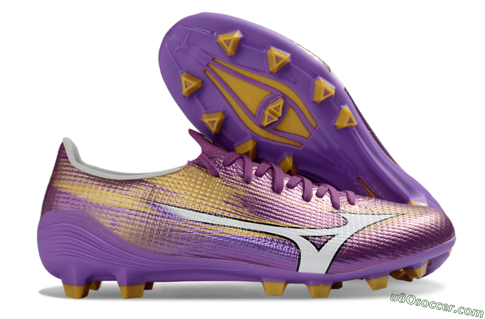 Mizuno Alpha 3 FG Firm Ground Soccer Cleats - Purple/Golden Lavender/Yellow Blaze 1