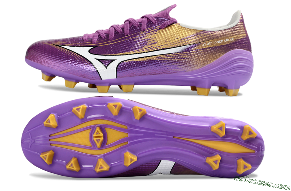 Mizuno Alpha 3 FG Firm Ground Soccer Cleats - Purple/Golden Lavender/Yellow Blaze 0