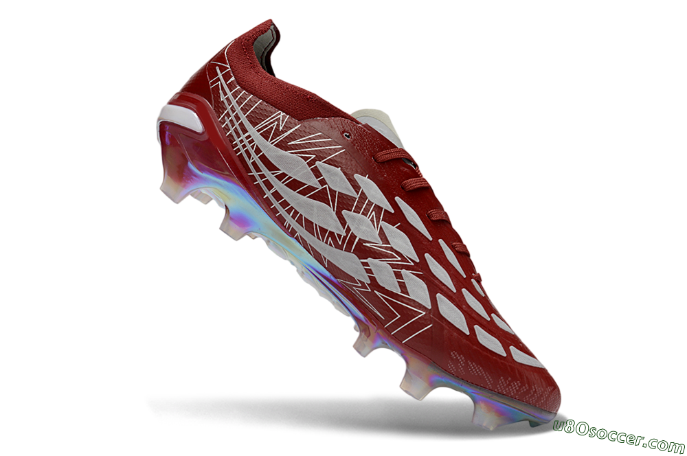 Adidas Predator 26 Elite FG Firm Ground Soccer Cleats - Red/Crimson Burst/Metallic Glow 4
