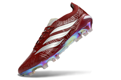 Adidas Predator 26 Elite FG Firm Ground Soccer Cleats - Red/Crimson Burst/Metallic Glow