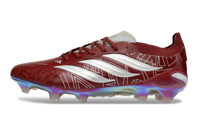 Adidas Predator 26 Elite FG Firm Ground Soccer Cleats - Red/Crimson Burst/Metallic Glow