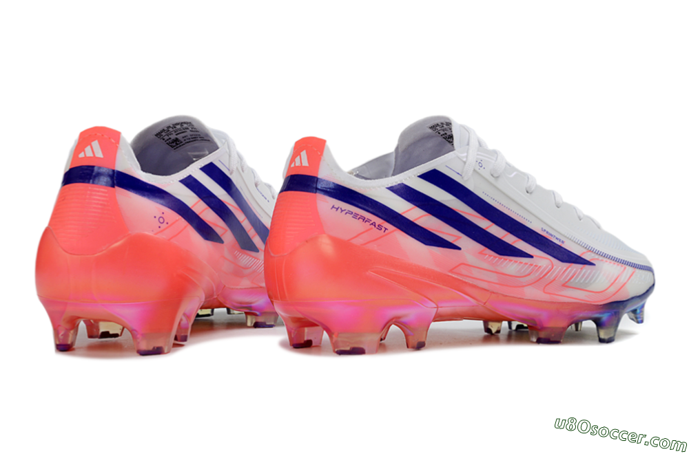 Adidas F50 Hyperfast 2026 World Cup FG Firm Ground Soccer Cleats - White/Electric Pink/Deep Purple 6