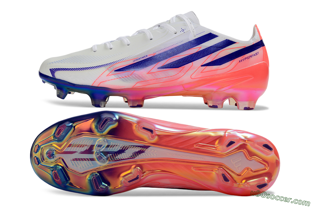 Adidas F50 Hyperfast 2026 World Cup FG Firm Ground Soccer Cleats - White/Electric Pink/Deep Purple 0