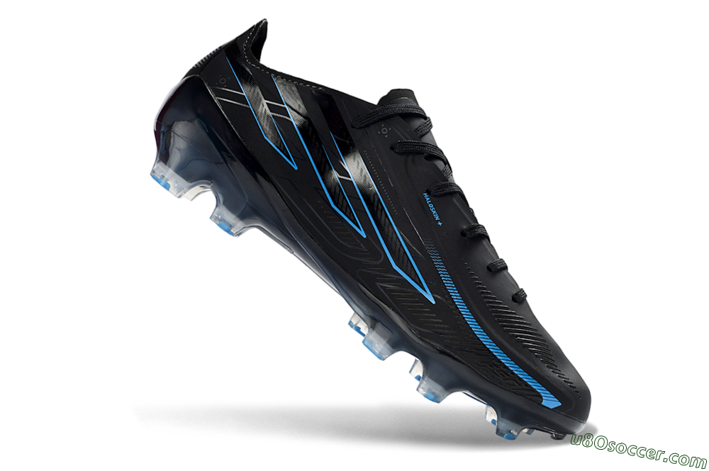 Adidas F50 Hyperfast 2026 World Cup FG Firm Ground Soccer Cleats - Black/Electric Blue/Graphite Grey 4