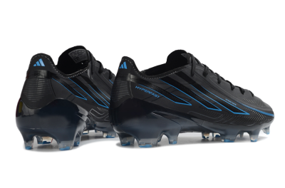 Adidas F50 Hyperfast 2026 World Cup FG Firm Ground Soccer Cleats - Black/Electric Blue/Graphite Grey