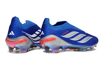 Adidas Predator 26 Elite Laceless FG Firm Ground Soccer Cleats - Blue/Electric Blue/Silver Reflective