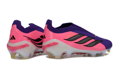Adidas Predator 26 Elite Laceless FG Firm Ground Soccer Cleats - Purple/Neon Pink/Plum