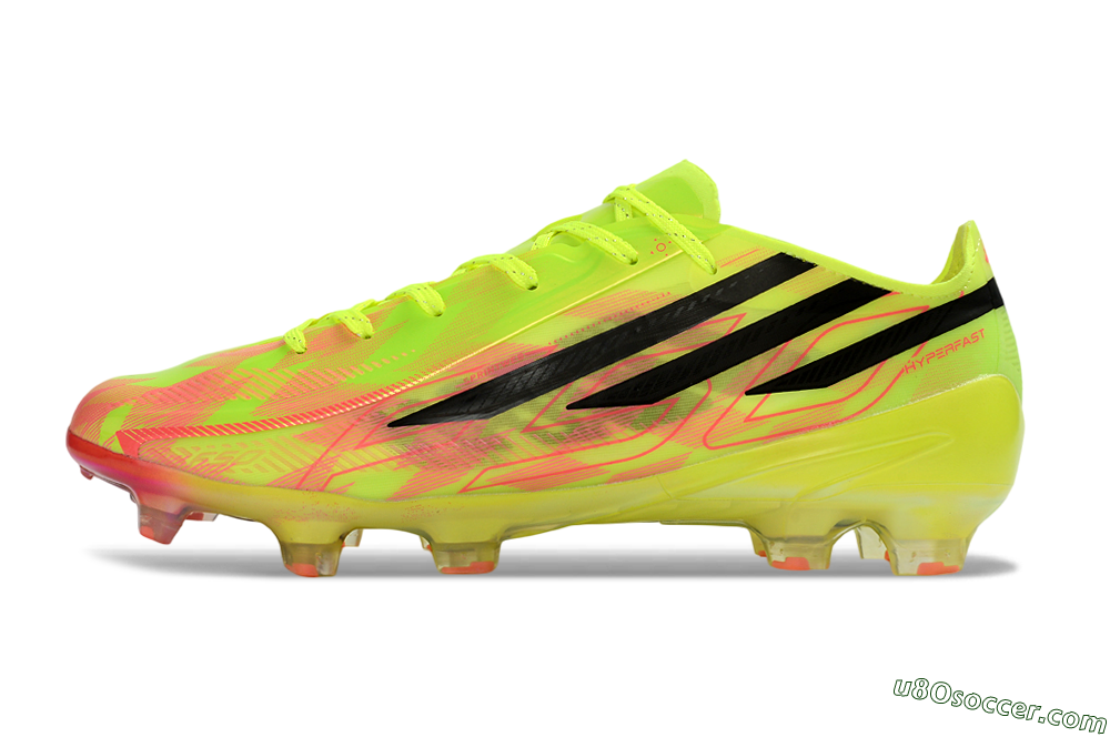 Adidas F50 Hyperfast 2026 World Cup FG Firm Ground Soccer Cleats - Neon/Electric Green/Black 2