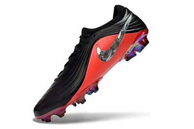 Nike Tiempo Legend 11 Elite FG Firm Ground Soccer Cleats - Black/Vibrant Coral/Shiny Silver
