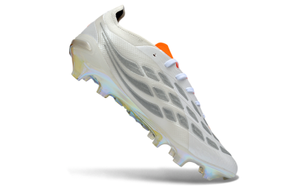 Adidas Predator 26 Elite FG Firm Ground Soccer Cleats - White/Neon Orange/Crystal White