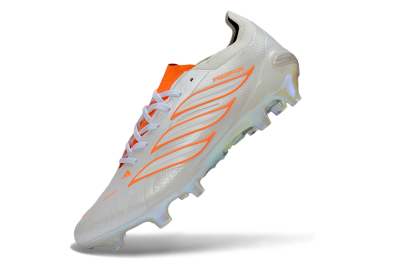 Adidas Predator 26 Elite FG Firm Ground Soccer Cleats - White/Neon Orange/Crystal White