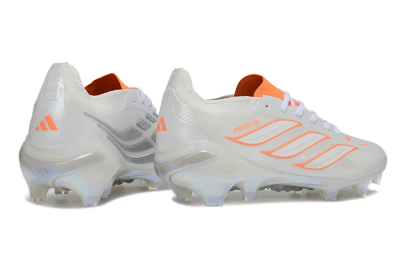 Adidas Predator 26 Elite FG Firm Ground Soccer Cleats - White/Neon Orange/Crystal White