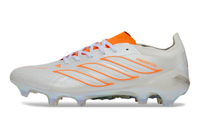 Adidas Predator 26 Elite FG Firm Ground Soccer Cleats - White/Neon Orange/Crystal White