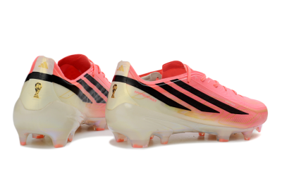 Adidas F50 Hyperfast 2026 World Cup FG Firm Ground Soccer Cleats - Pink/Neon Pink/Silver White