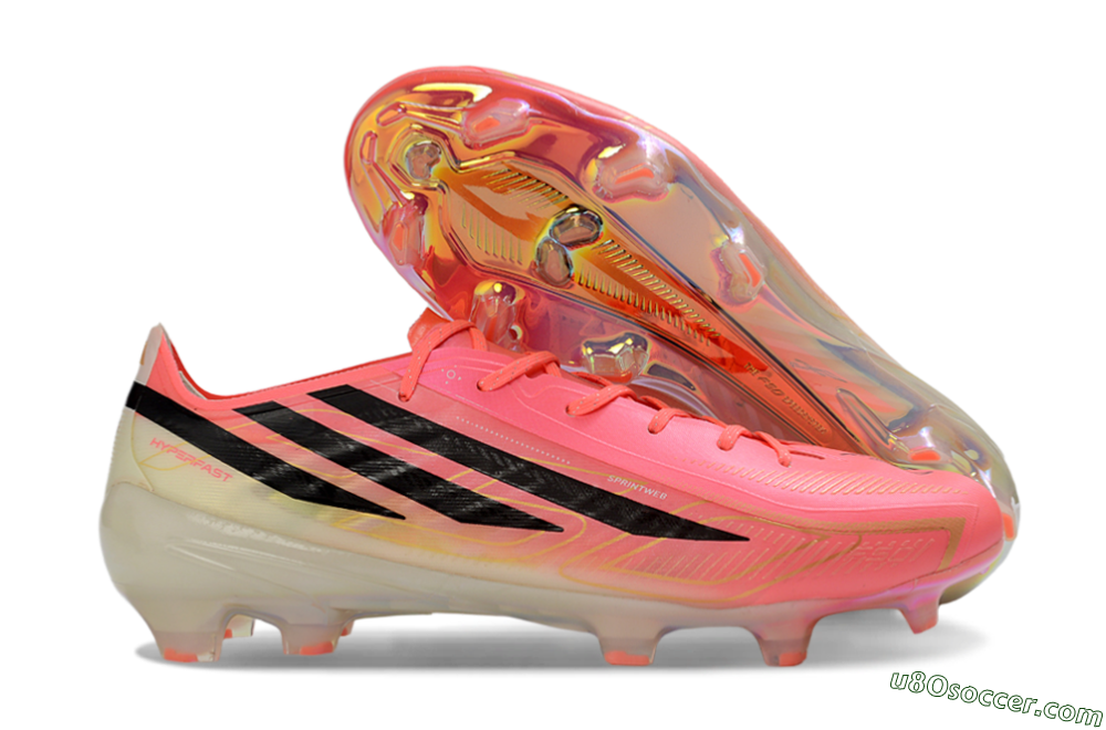 Adidas F50 Hyperfast 2026 World Cup FG Firm Ground Soccer Cleats - Pink/Neon Pink/Silver White 1
