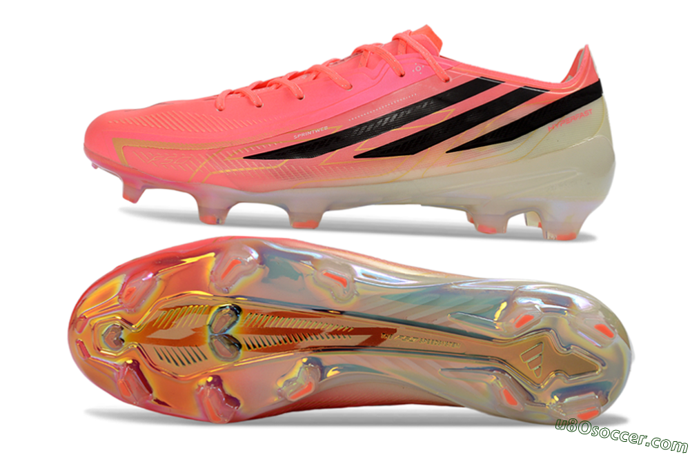 Adidas F50 Hyperfast 2026 World Cup FG Firm Ground Soccer Cleats - Pink/Neon Pink/Silver White 0