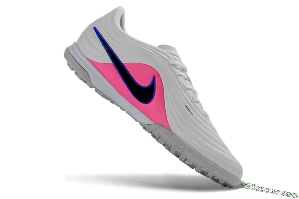 Nike Tiempo Legend 11 Pro TF Artificial Turf Soccer Shoes - White/Electric Blue/Hot Pink 4