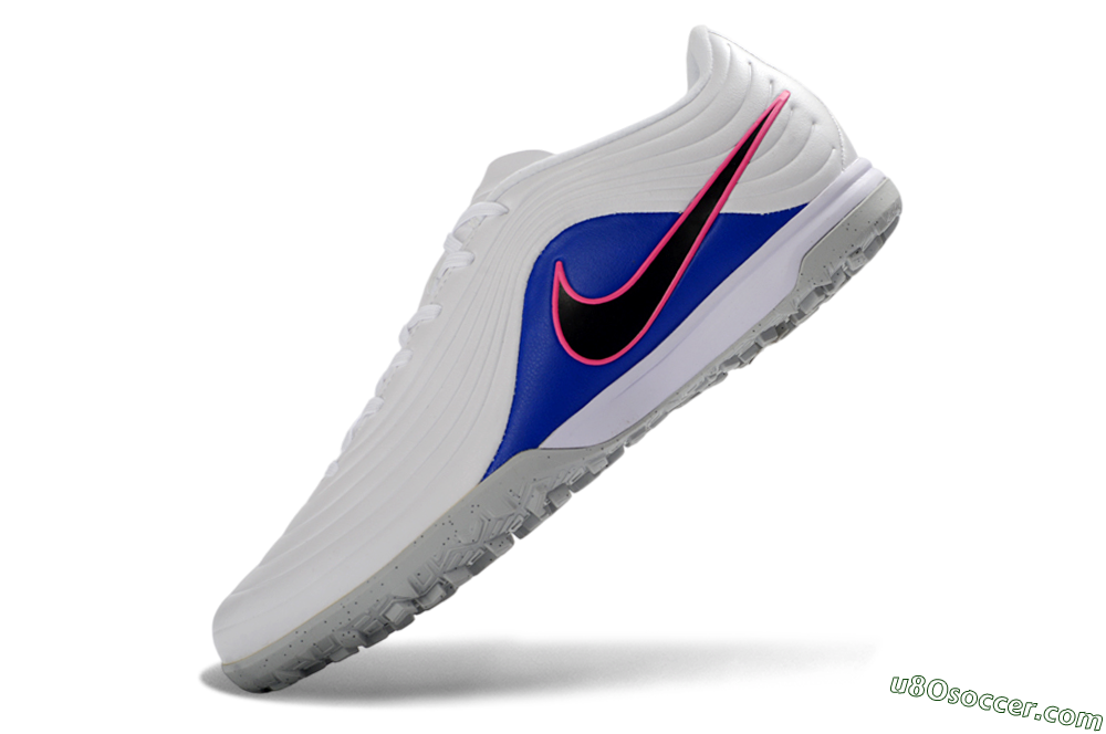 Nike Tiempo Legend 11 Pro TF Artificial Turf Soccer Shoes - White/Electric Blue/Hot Pink 5