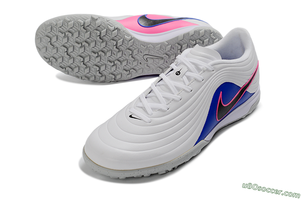Nike Tiempo Legend 11 Pro TF Artificial Turf Soccer Shoes - White/Electric Blue/Hot Pink 3