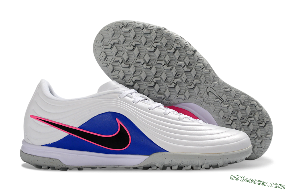 Nike Tiempo Legend 11 Pro TF Artificial Turf Soccer Shoes - White/Electric Blue/Hot Pink 1