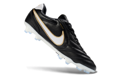 Nike Tiempo Ligera Pro FG Firm Ground Soccer Cleats - Black/Gold/White
