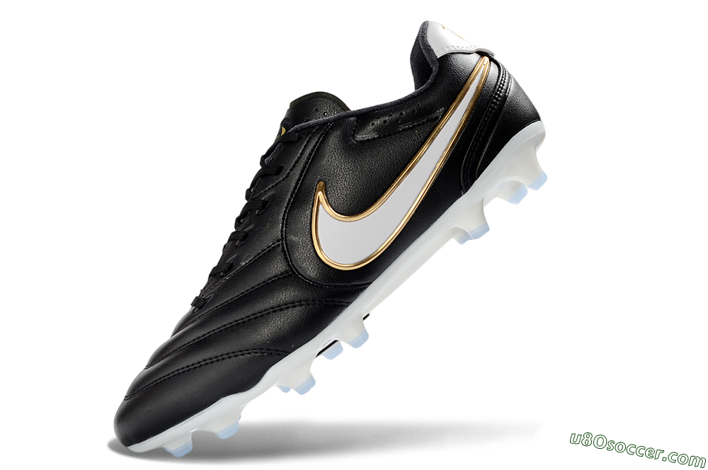 Nike Tiempo Ligera Pro FG Firm Ground Soccer Cleats - Black/Gold/White 5