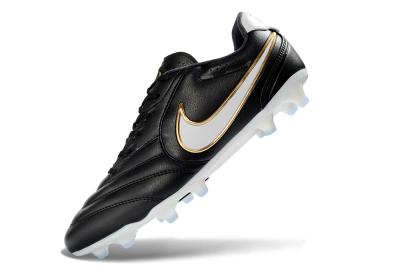 Nike Tiempo Ligera Pro FG Firm Ground Soccer Cleats - Black/Gold/White