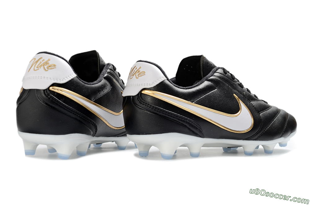 Nike Tiempo Ligera Pro FG Firm Ground Soccer Cleats - Black/Gold/White 6